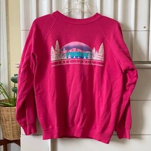Hot pink Lake Tahoe sweatshirt
